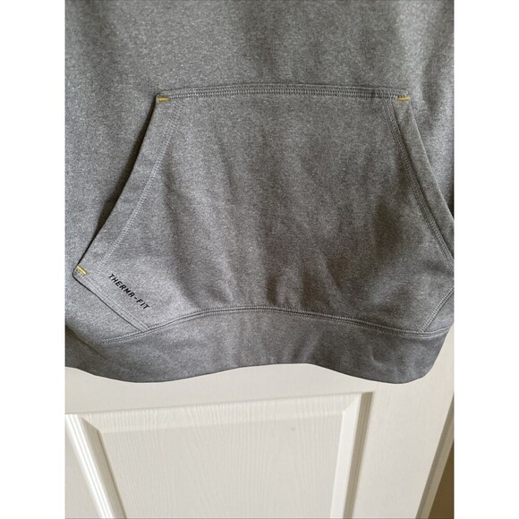 Nike Livestrong Lance Armstrong Therma-Fit Hoodie Pullover Gray Sweatshirt Sz L - Picture 4 of 7